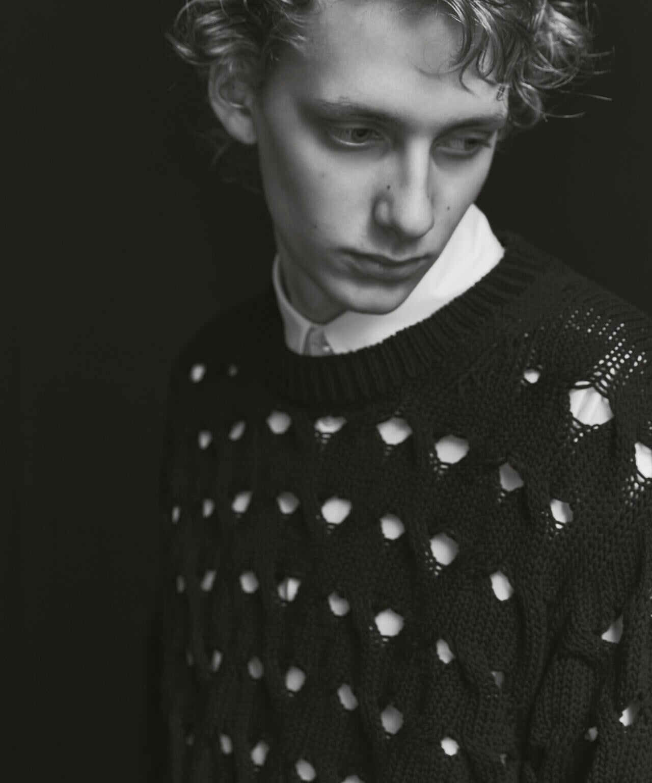 ASSEMBLANC」リリーヤーンアイレットケーブルプルオーバー | NANO