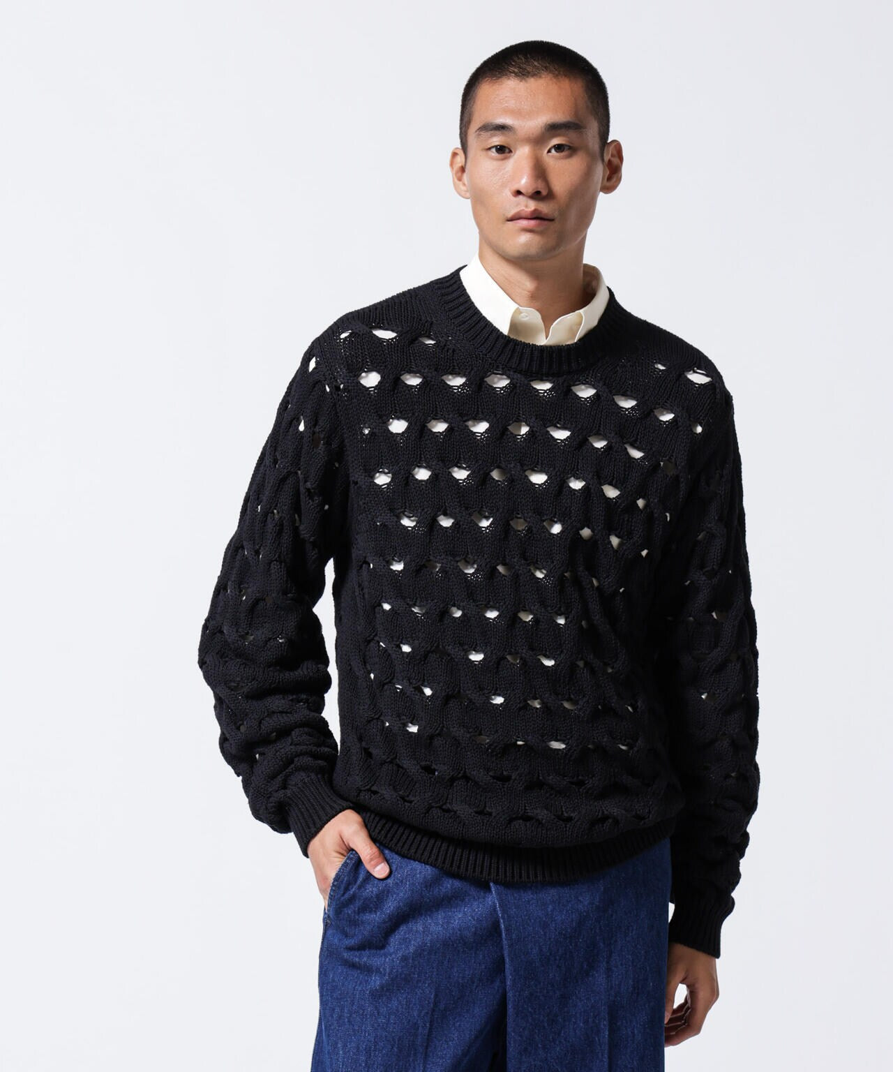 ナノユニバース（NANO universe）/「ASSEMBLANC」リリーヤーンアイレットケーブルプルオーバー ASSEMBLANC」リリーヤーンアイレットケーブルプルオーバー | NANO