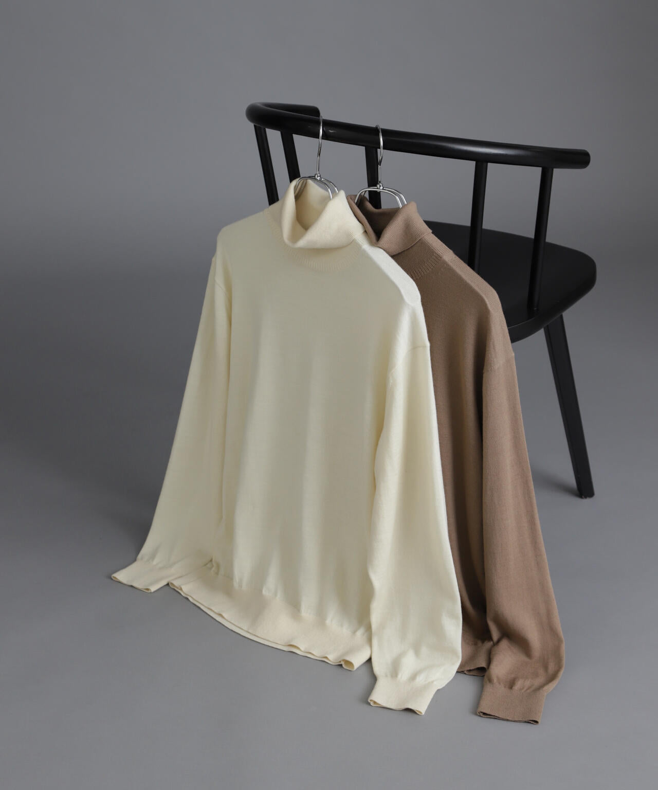 「毛玉レスニット」 ファインゲージタートルネック