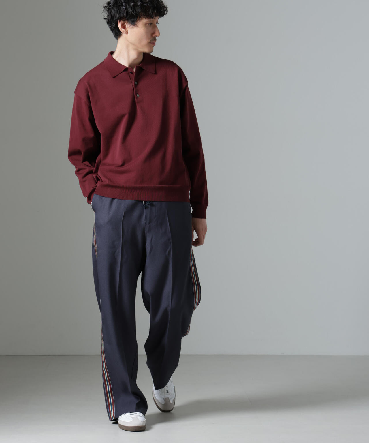 コットンソロナプレーティングニットポロ | NANO universe（ナノ