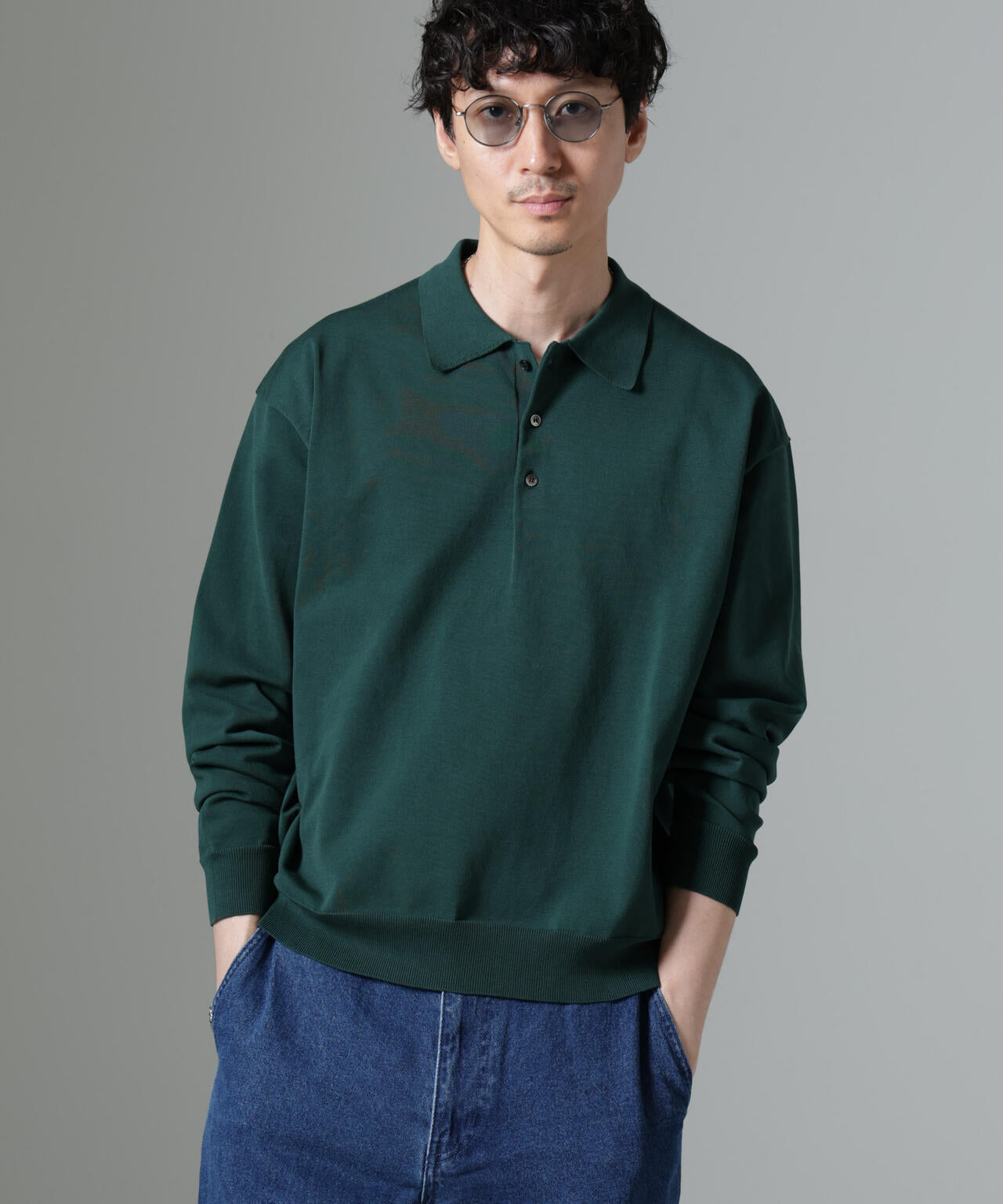 コットンソロナプレーティングニットポロ | NANO universe（ナノ