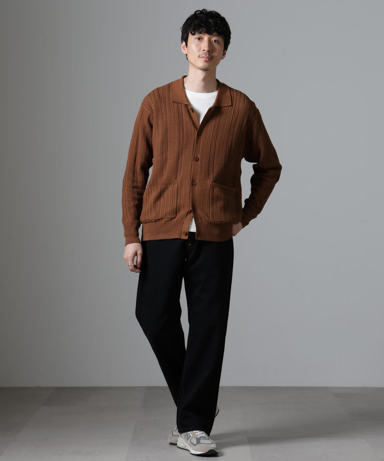 ケーブルニットカーディガン | NANO universe（ナノ・ユニバース