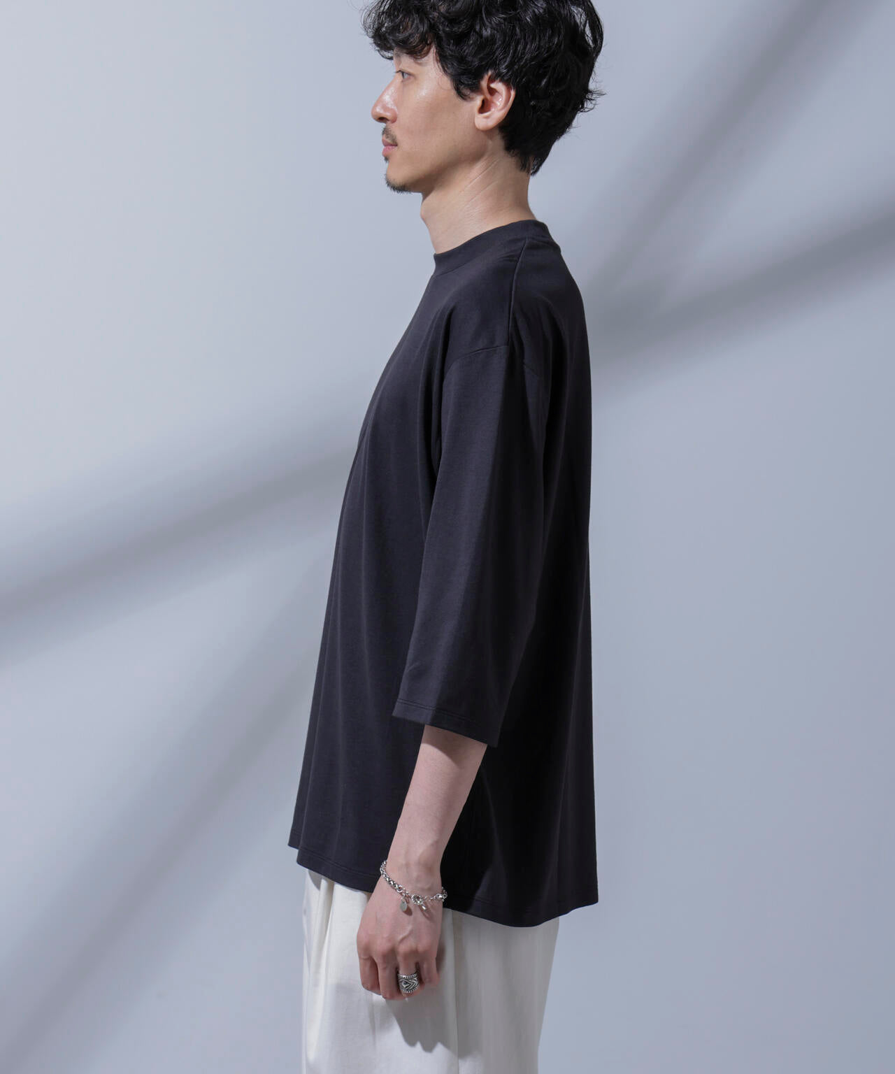 Anti Soaked(R) 汗染み防止 クルーネックワイドTシャツ七分袖