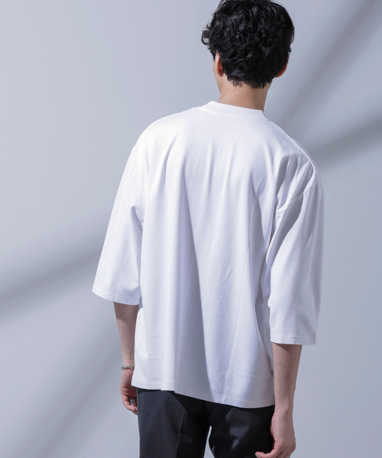 Anti Soaked(R) 汗染み防止 クルーネックワイドTシャツ七分袖