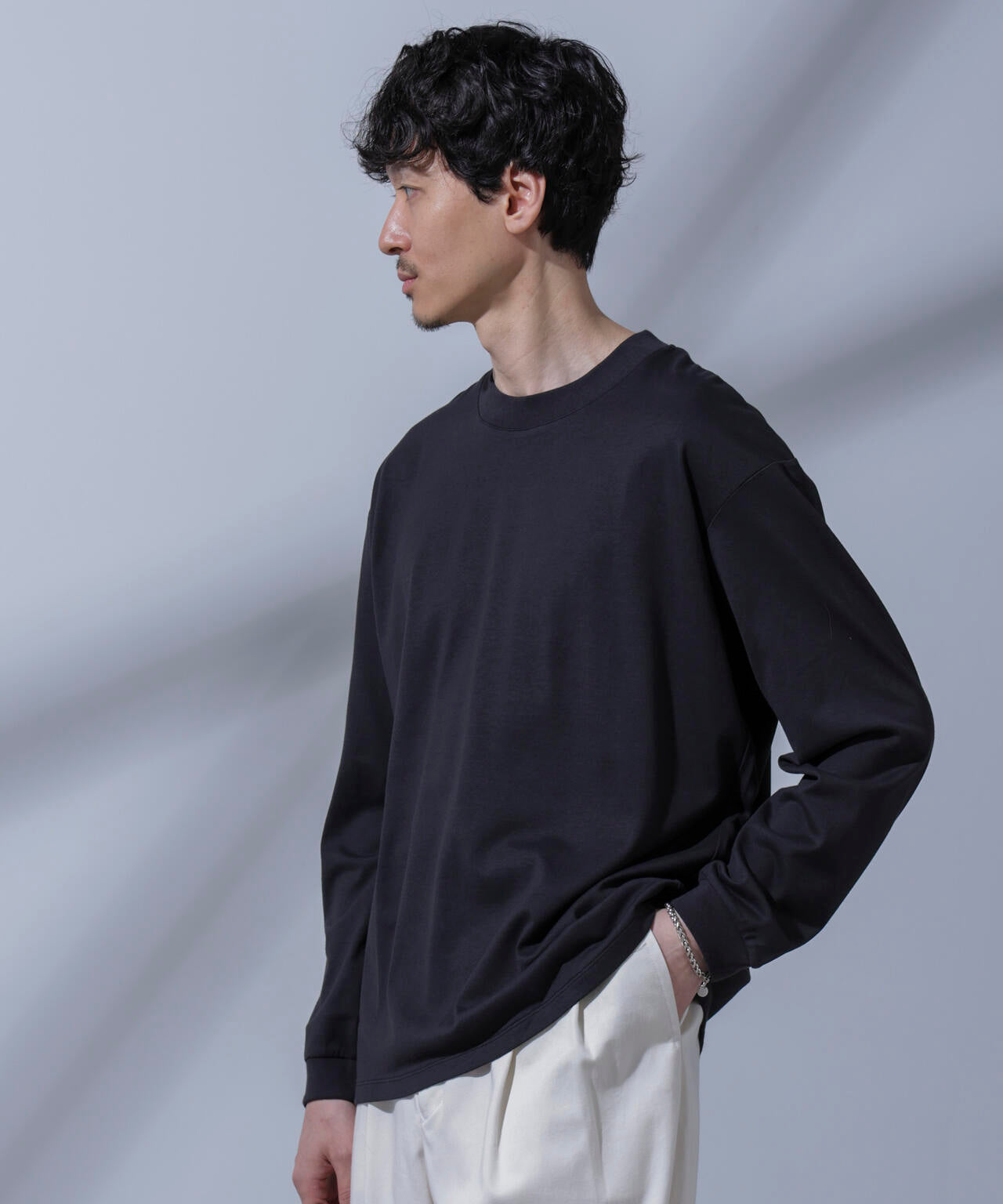Anti Soaked(R) 汗染み防止 ビッグTシャツ 長袖 | NANO universe（ナノ
