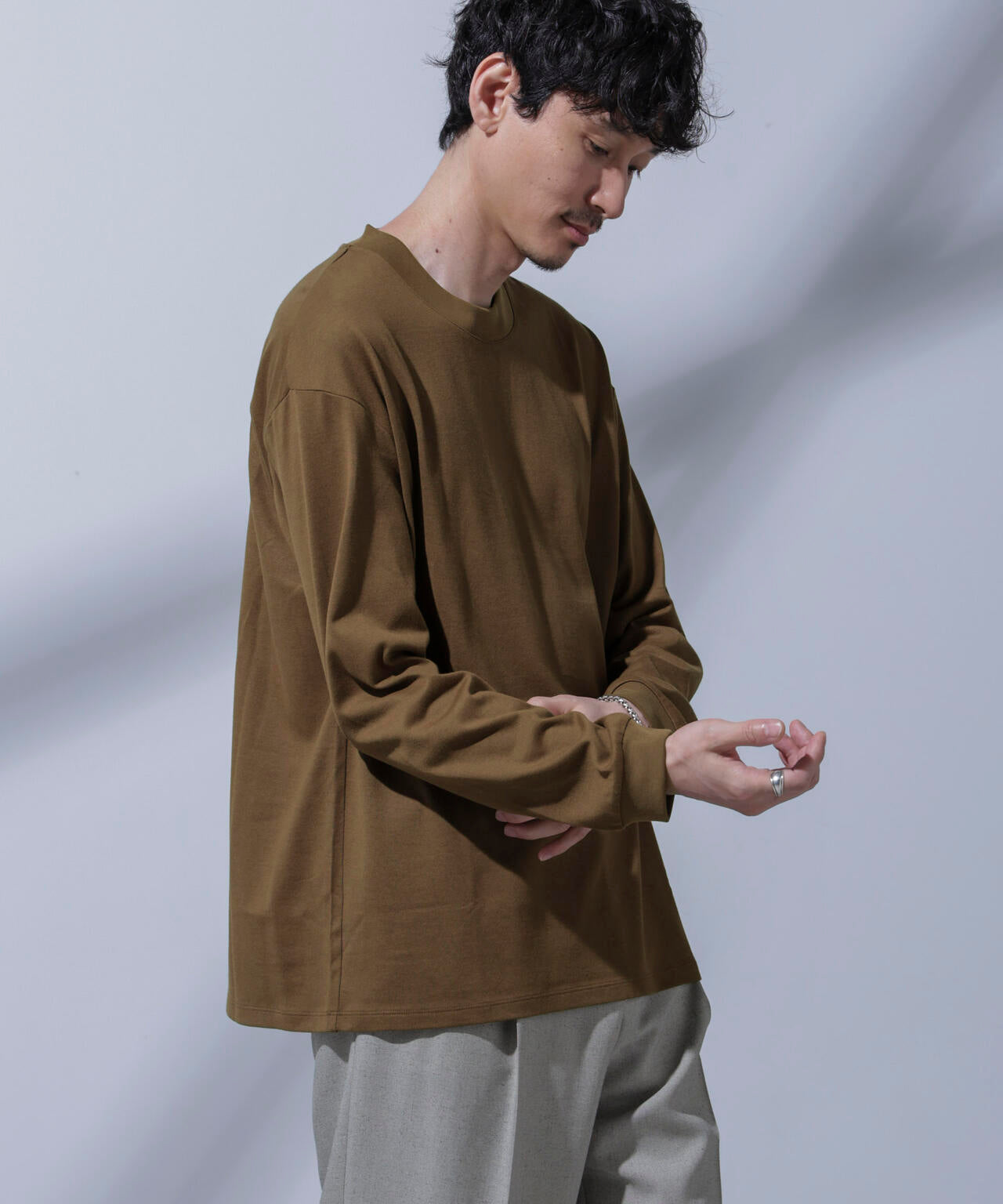 Anti Soaked(R) 汗染み防止 ビッグTシャツ 長袖 | NANO universe（ナノ