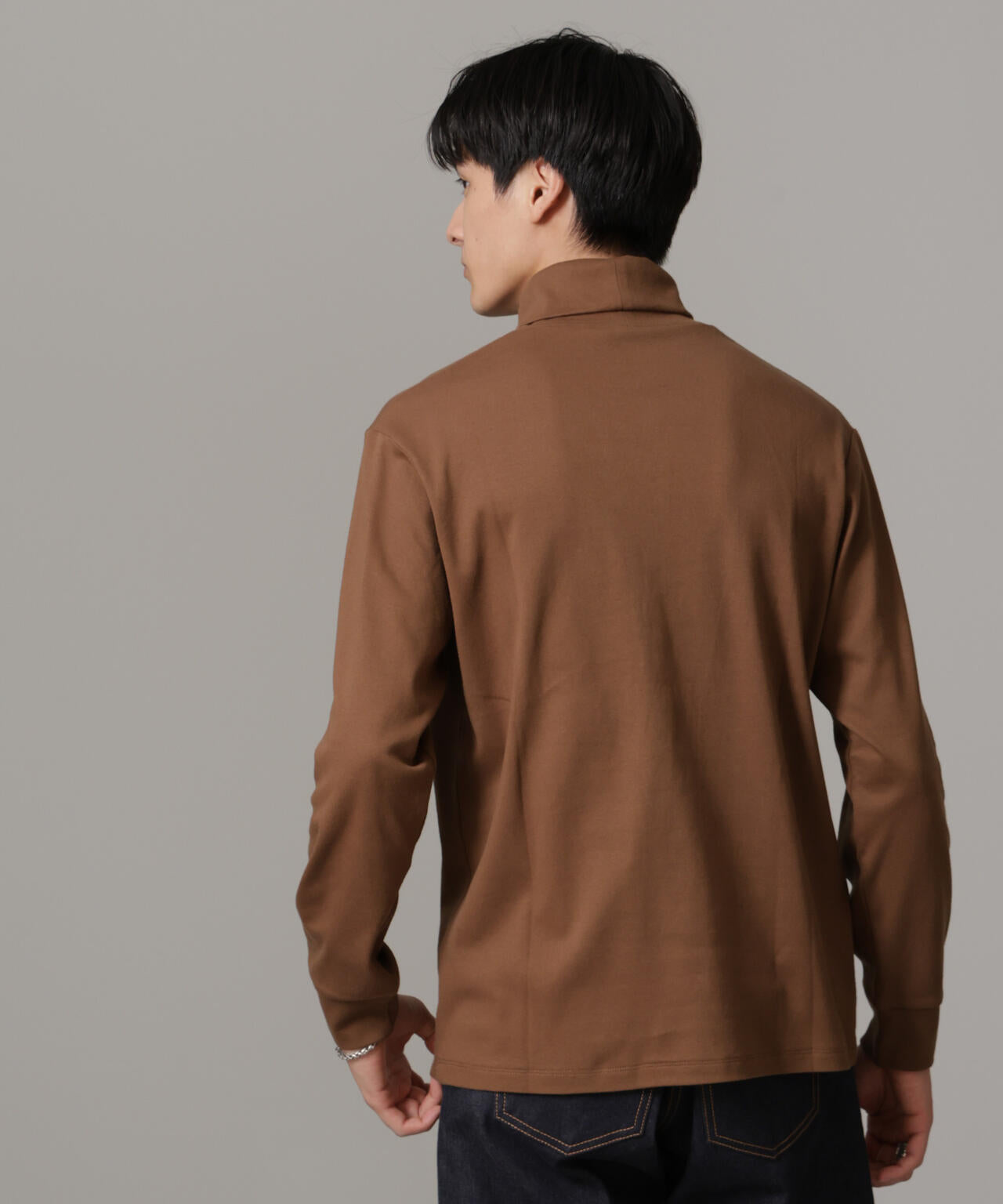 Anti Soaked(R) 汗染み防止 スムースタートルネックTシャツ 長袖