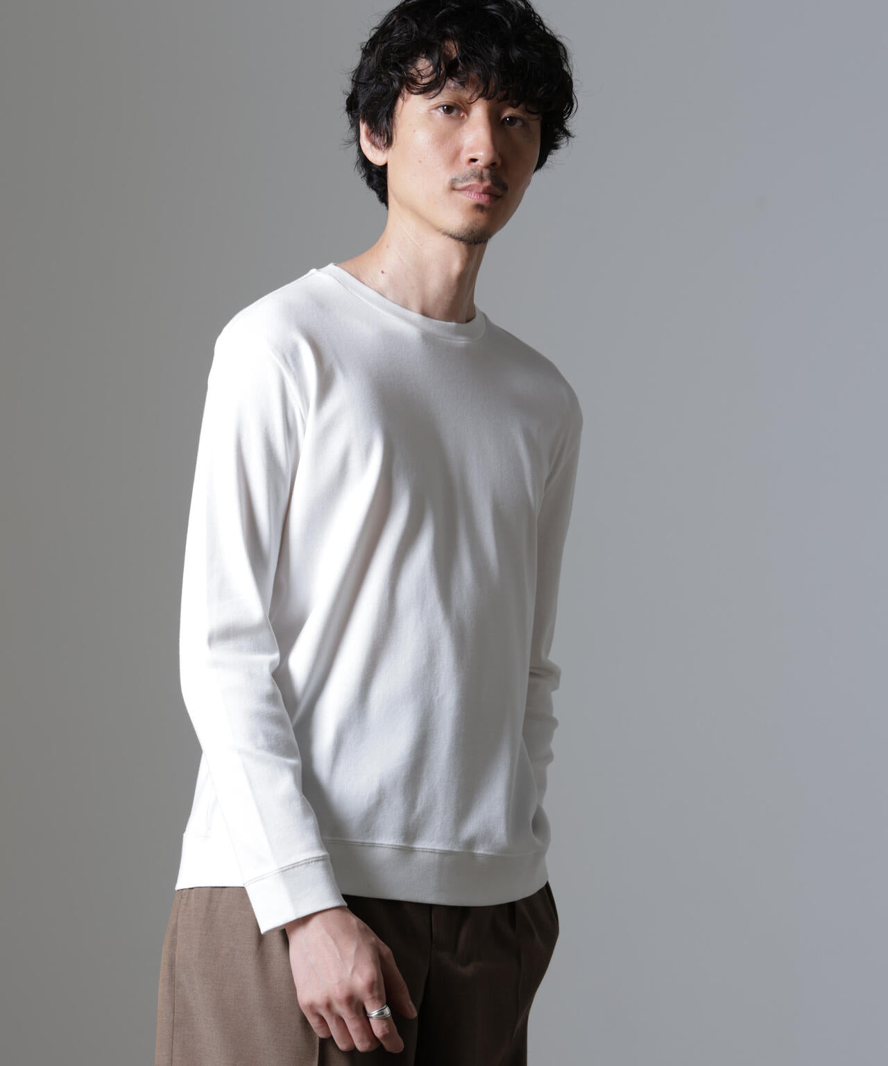 FORMAL JERSEY｣クルーネックカットソー長袖 | NANO universe（ナノ