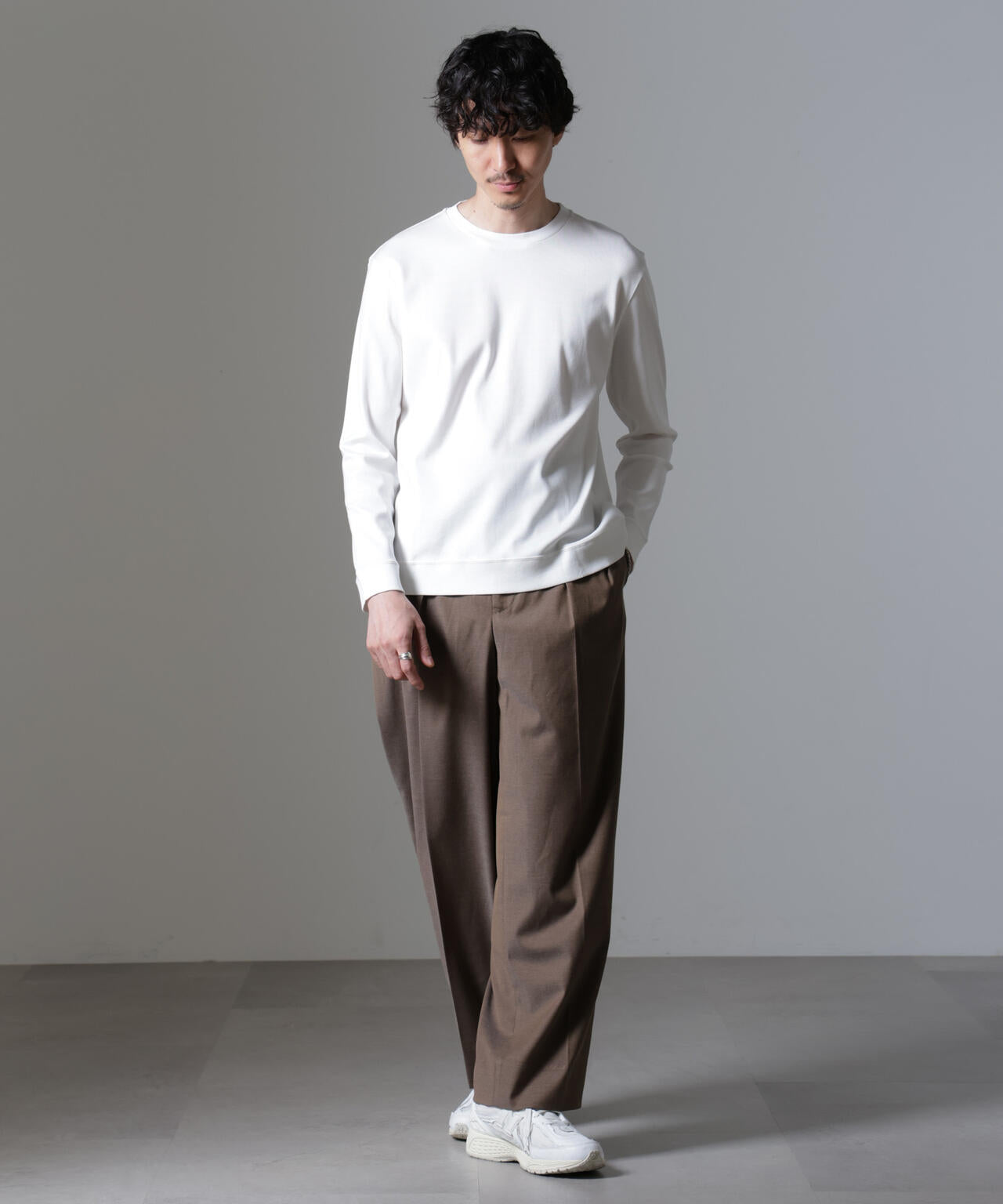 FORMAL JERSEY｣クルーネックカットソー長袖 | NANO universe（ナノ