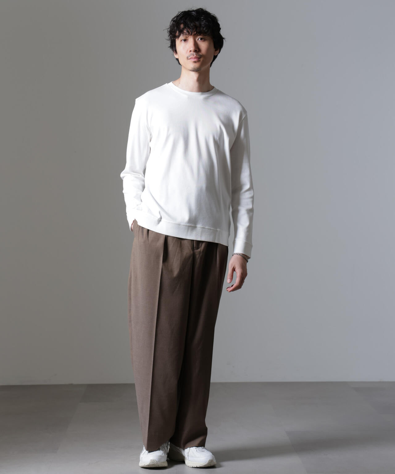 FORMAL JERSEY｣クルーネックカットソー長袖 | NANO universe（ナノ