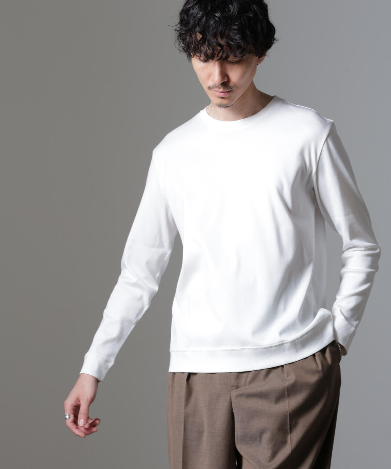 FORMAL JERSEY｣クルーネックカットソー長袖 | NANO universe（ナノ