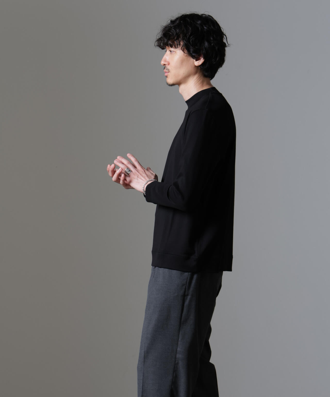 FORMAL JERSEY｣モックネックカットソー長袖 | NANO universe（ナノ