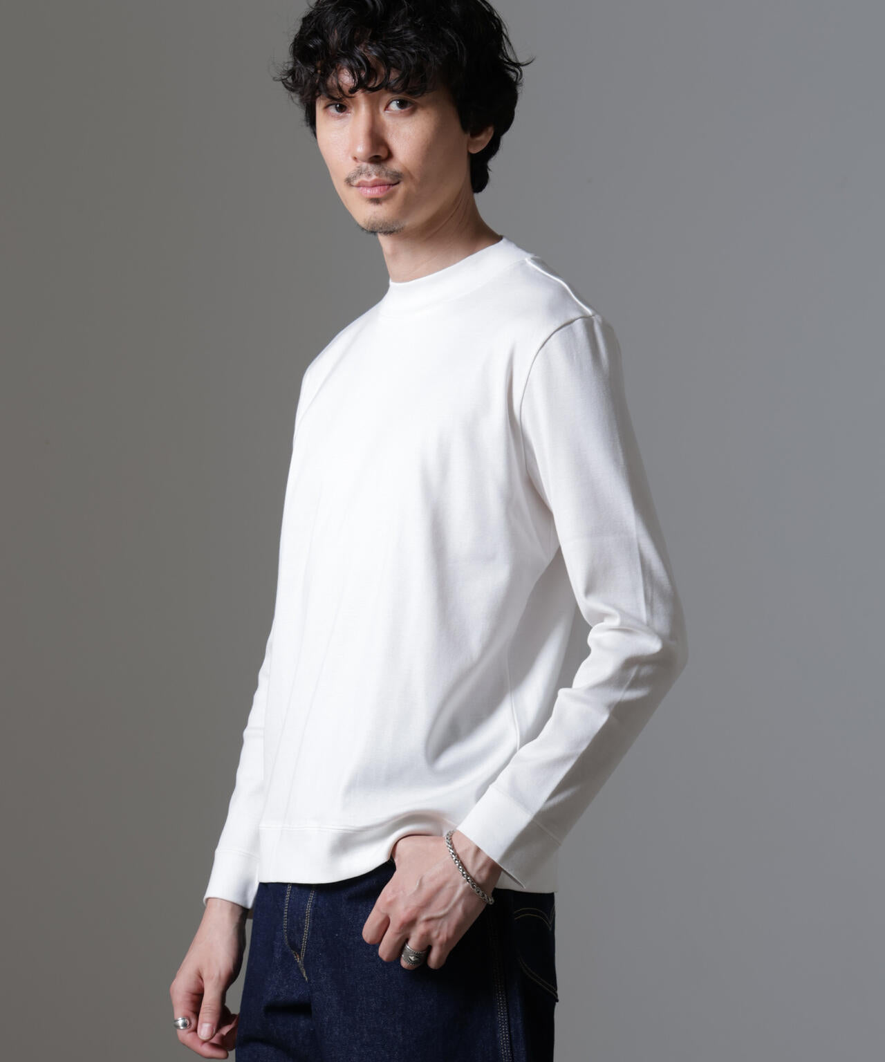 FORMAL JERSEY｣モックネックカットソー長袖 | NANO universe（ナノ