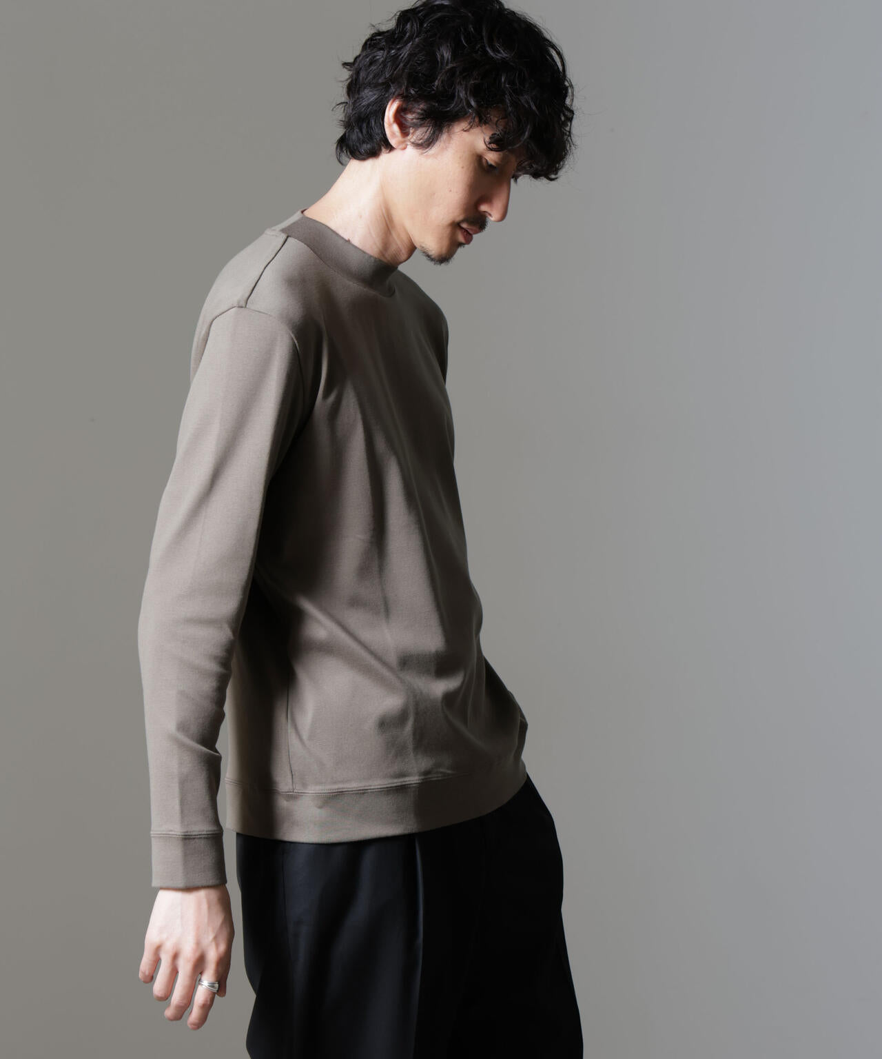FORMAL JERSEY｣モックネックカットソー長袖 | NANO universe（ナノ