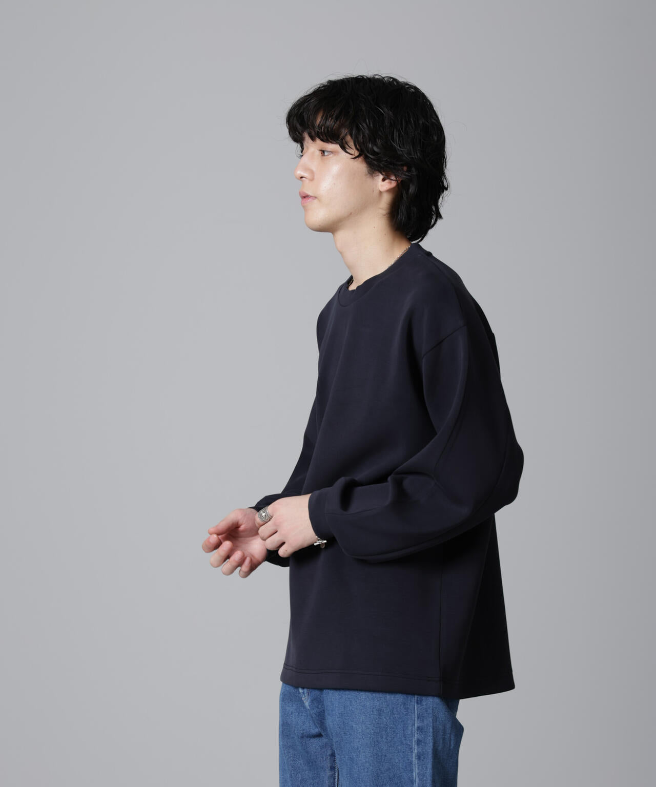 パウダースノーダンボールクルーネックプルオーバー