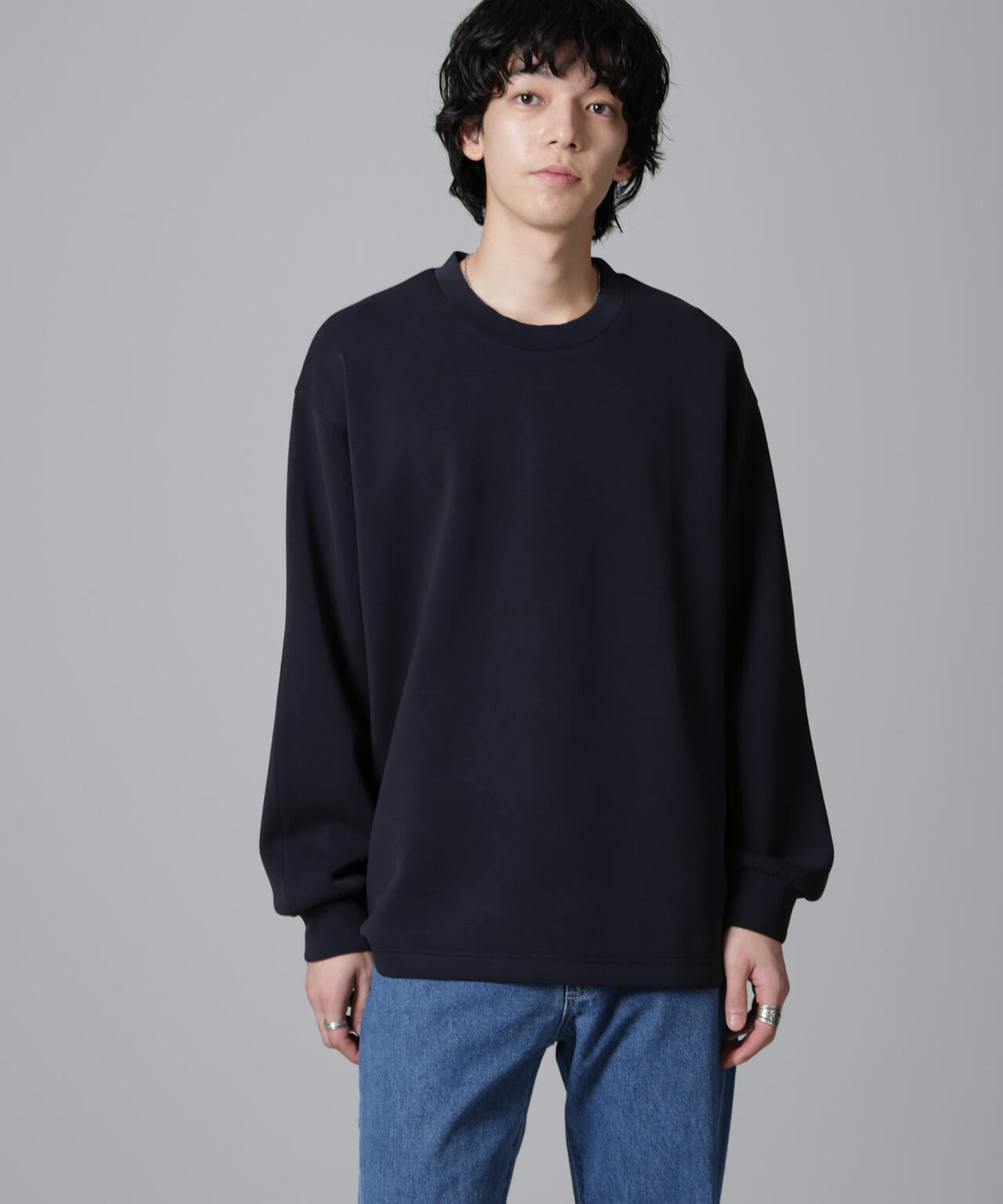 パウダースノーダンボールクルーネックプルオーバー