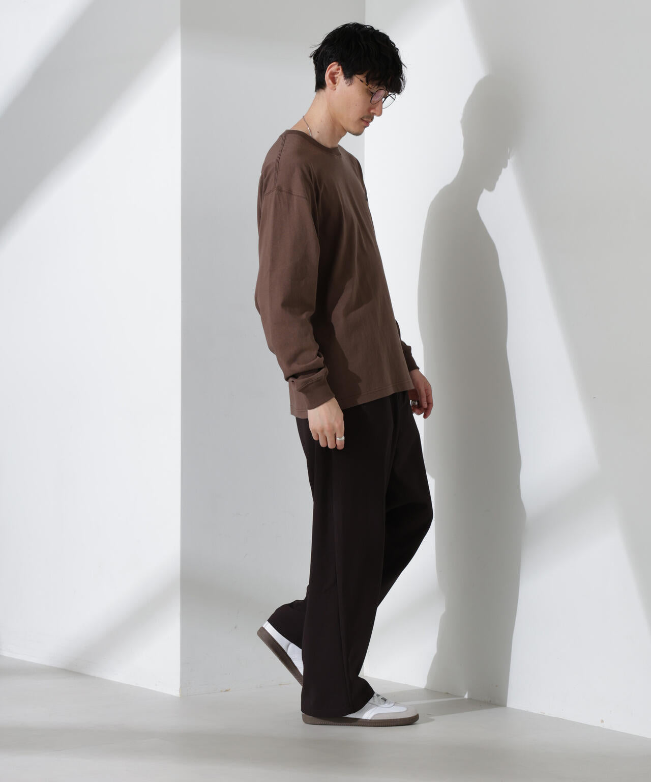 KELTY ケルティ × NANO universe Tシャツ ベージュ サイズ:M | 24春夏 USAコットン 天竺Tシャツ / ロンT クルーネック オーバーサイズ ドロップショルダー ロゴ コットン ストレッチ | トップス カットソー 長袖【レディース】【中古】 NANO universe｜「KELTY×NANO universe」USAコットン天竺Tシャツ長袖