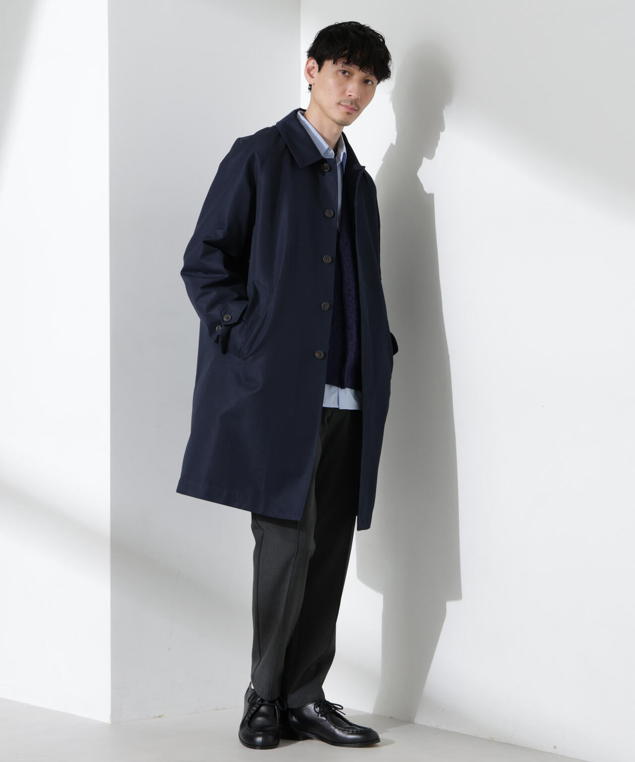 撥水ギャバラグランステンカラーコート | NANO universe（ナノ