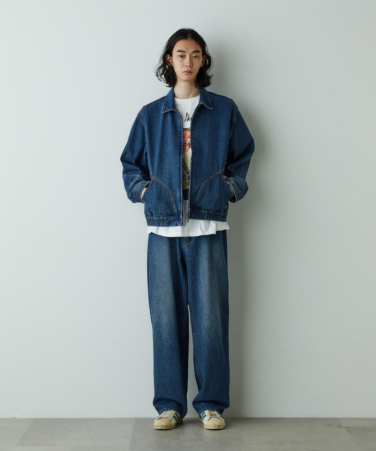 HOTEL PALACE」オテルパラス 11.5ozバイオブリーチデニムブルゾン 