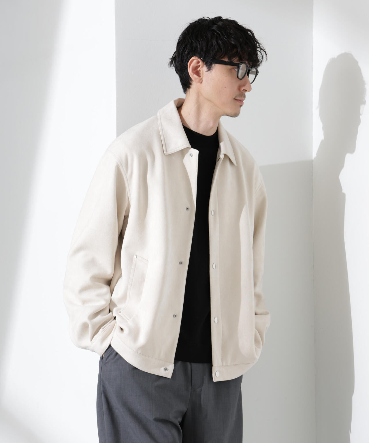 フェイクスエードシャツブルゾン | NANO universe（ナノ・ユニバース