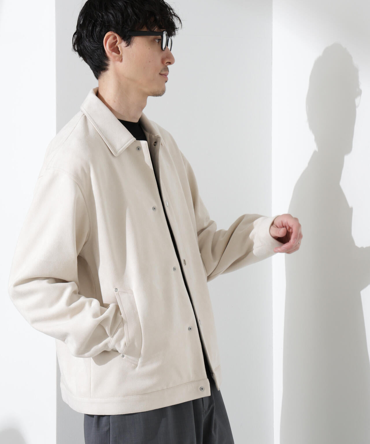 フェイクスエードシャツブルゾン | NANO universe（ナノ・ユニバース