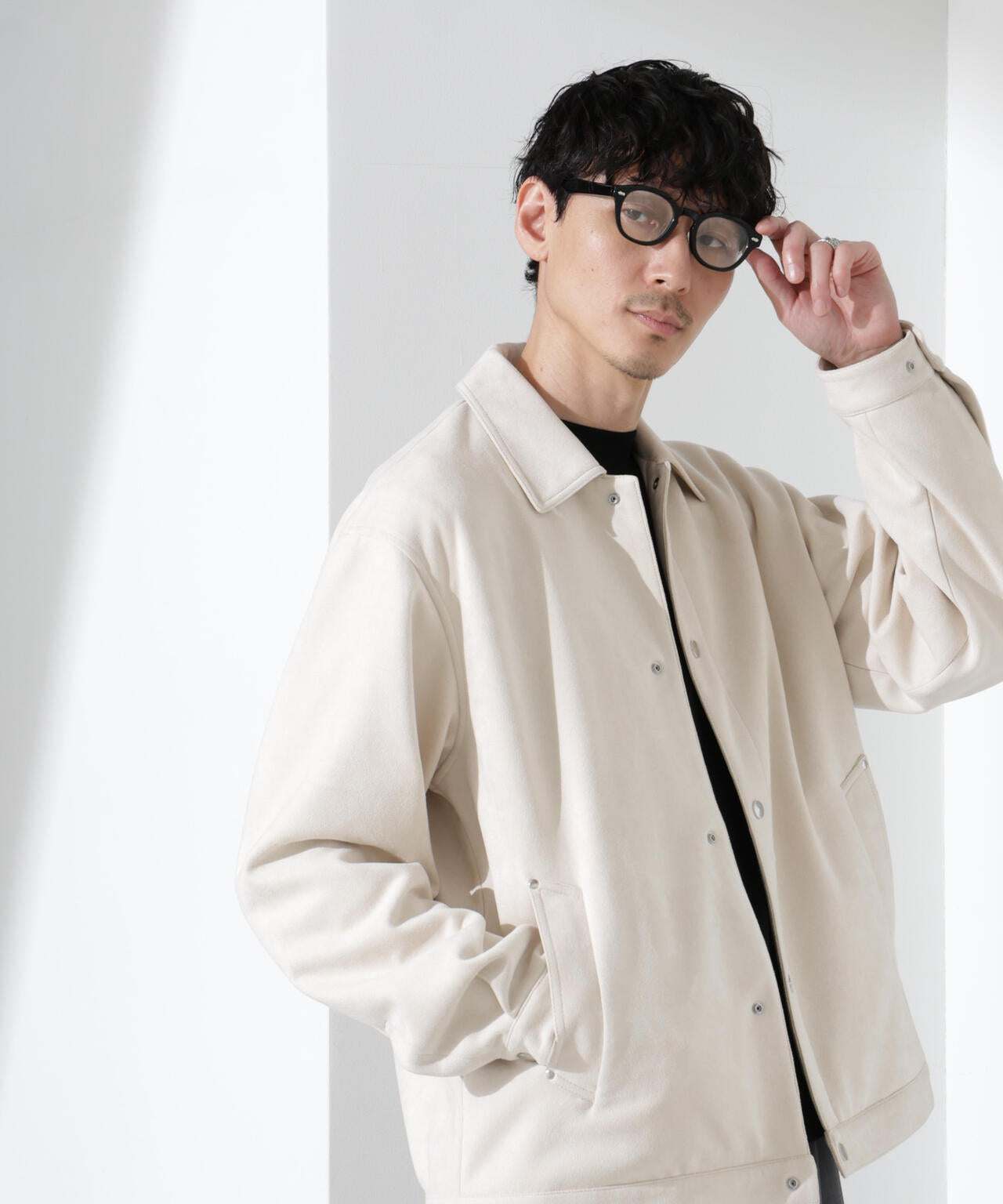 フェイクスエードシャツブルゾン | NANO universe（ナノ・ユニバース