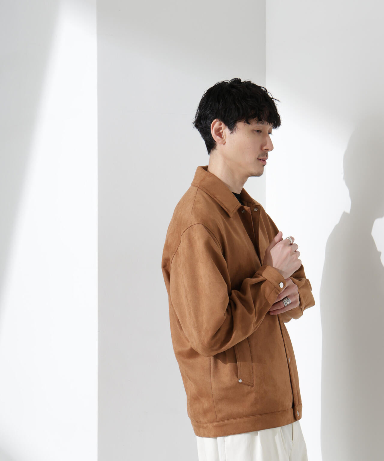 フェイクスエードシャツブルゾン | NANO universe（ナノ・ユニバース