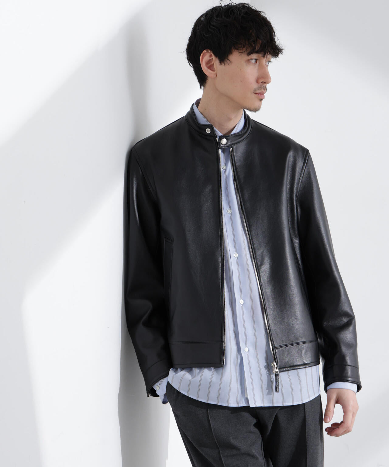 新品　ナノユニバース　ライトラムナッパシングルライダース　ジャケット　羊革 ライトラムナッパシングルライダース | NANO universe（ナノ