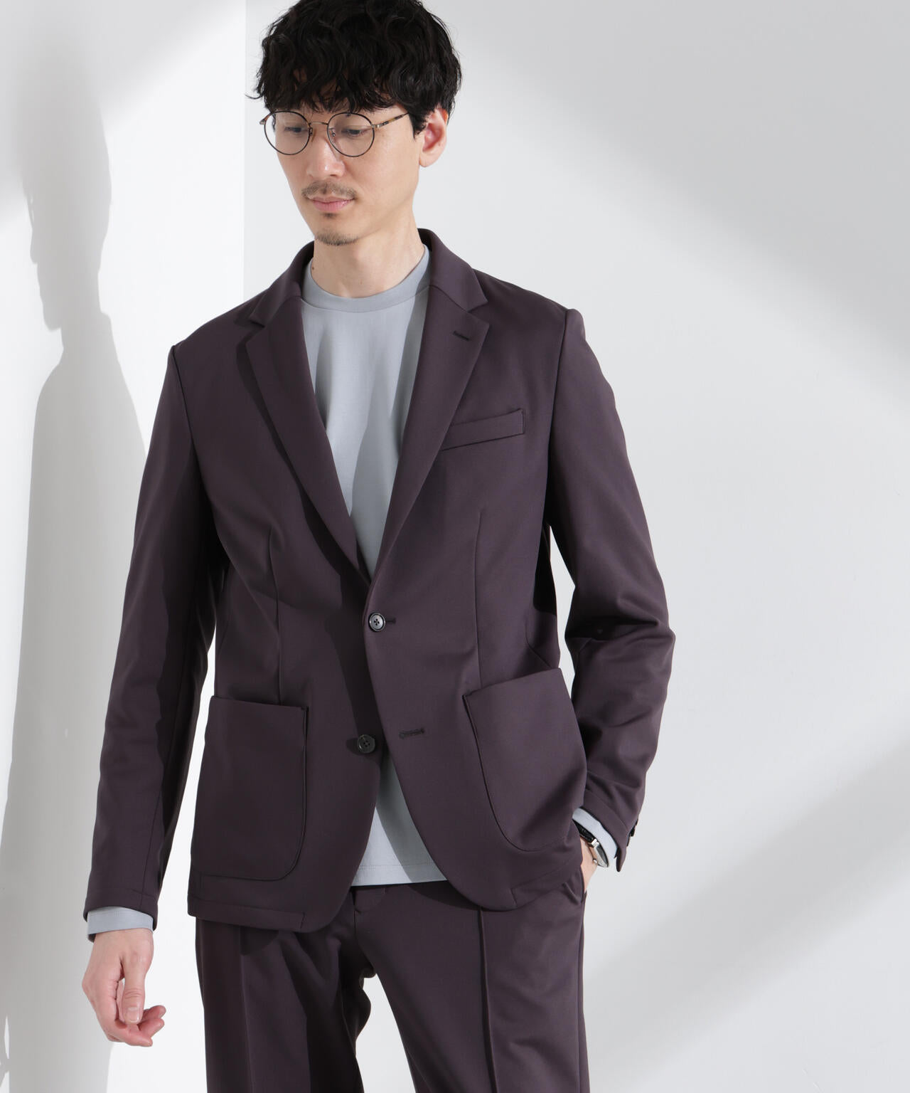 「N JACKET BASIC」TEXBRID(R)ポンチストレッチジャケット(セットアップ可)