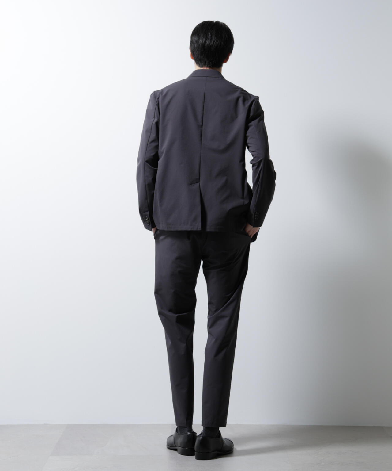 春夏快適定番★ナノユニバース 春夏最適の人気素材『特殊コットンジャージー』生地 快適な着心地◎ソラーロ2B スーツ(M) N shirt」Anti Soaked(R) 汗染み防止 セミワイドカラ ーシャツ 半袖