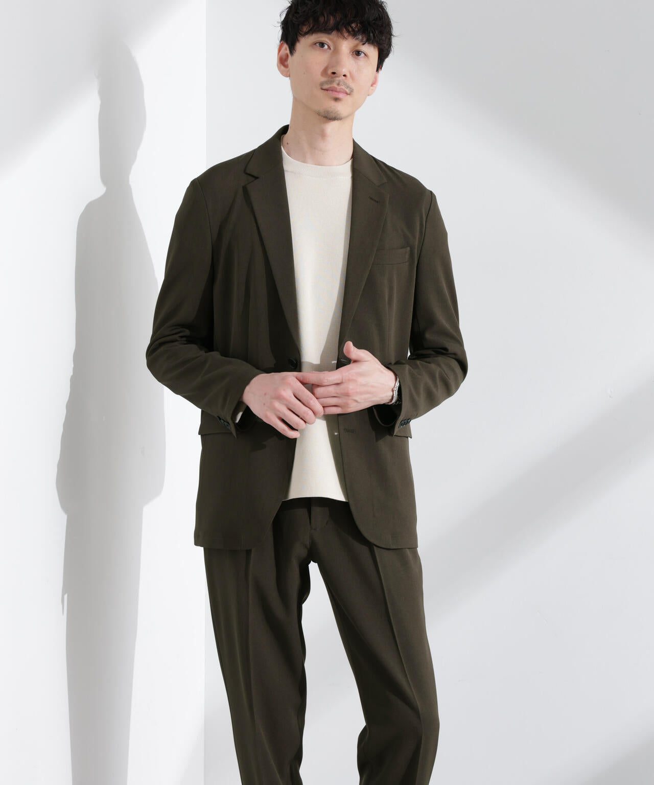 新品 Lサイズ nano universe ツイルクロスセットアップ ブラック NANO universe｜「N JACKET PREMIUM」TEXBRID(R)撥水ウラドット