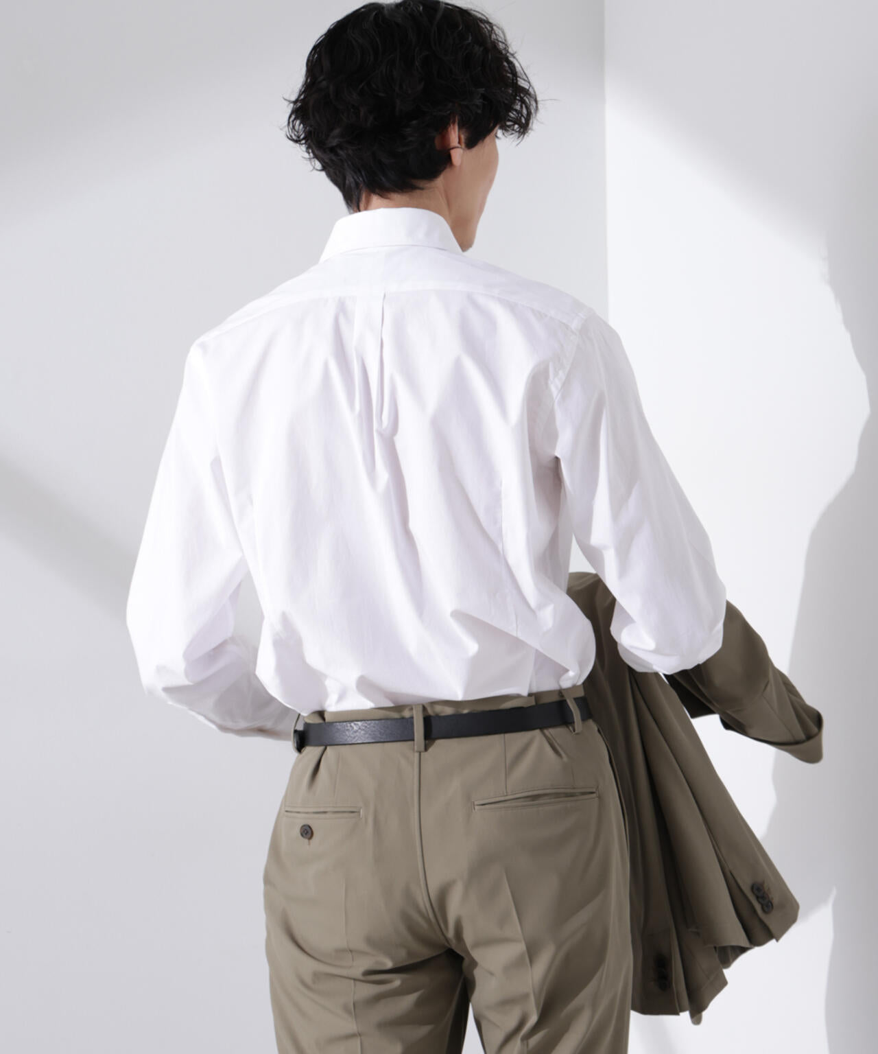 ｢N shirt｣Anti Soaked(R) 汗染み防止セミワイドカラーシャツ長袖