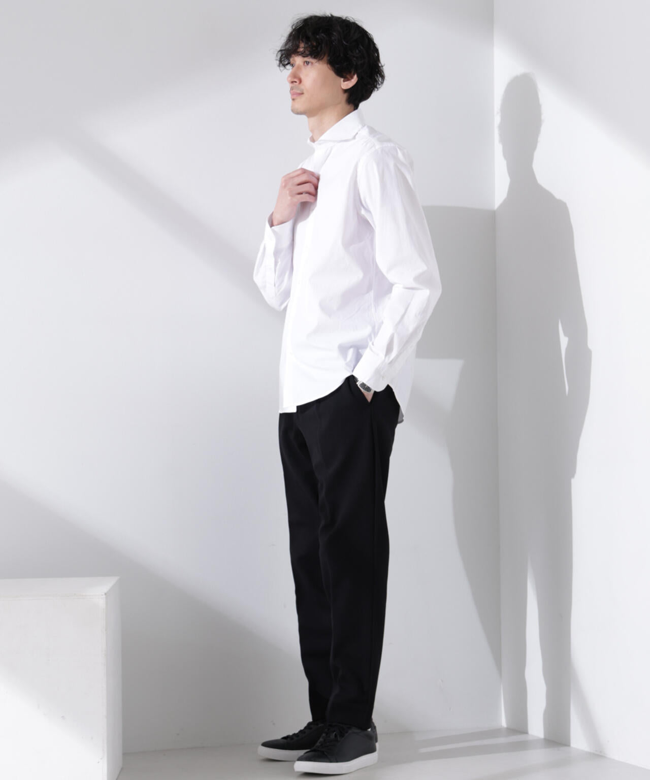 N shirt｣Anti Soaked(R) 汗染み防止ホリゾンタルカラーシャツ長袖