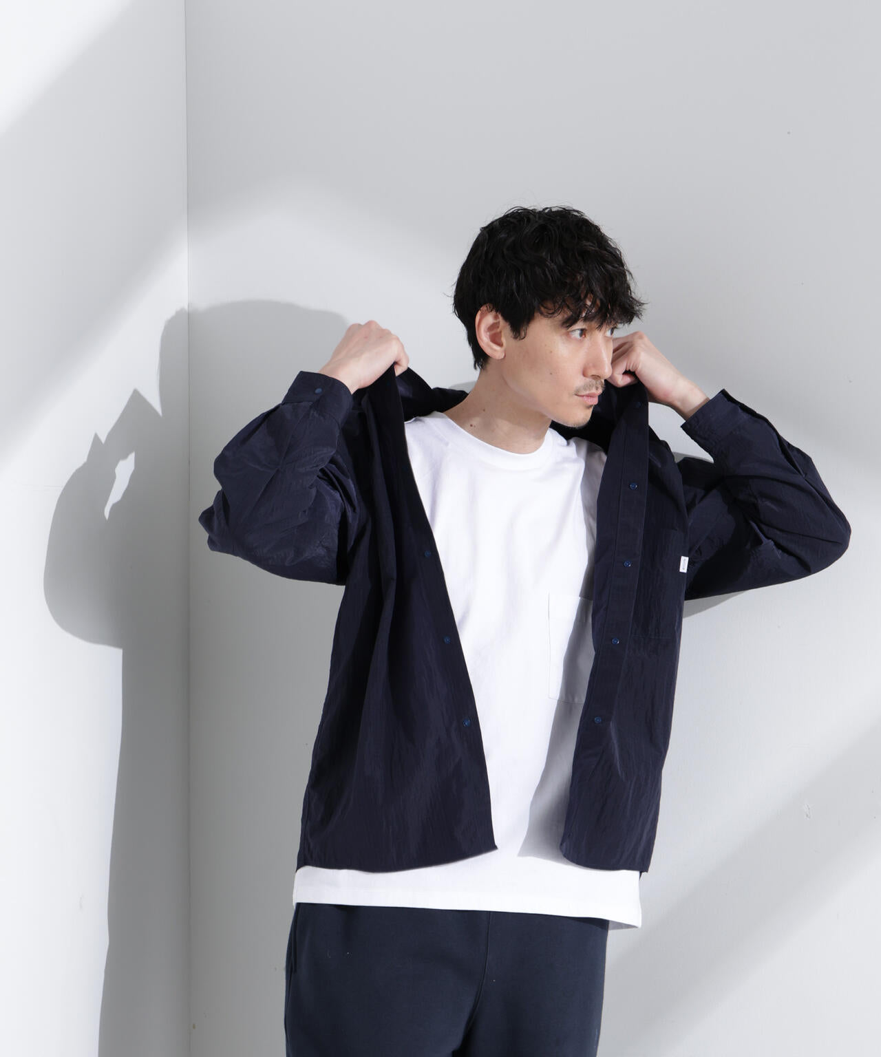 「NJ/CLUB」リップストップ撥水フードシャツ