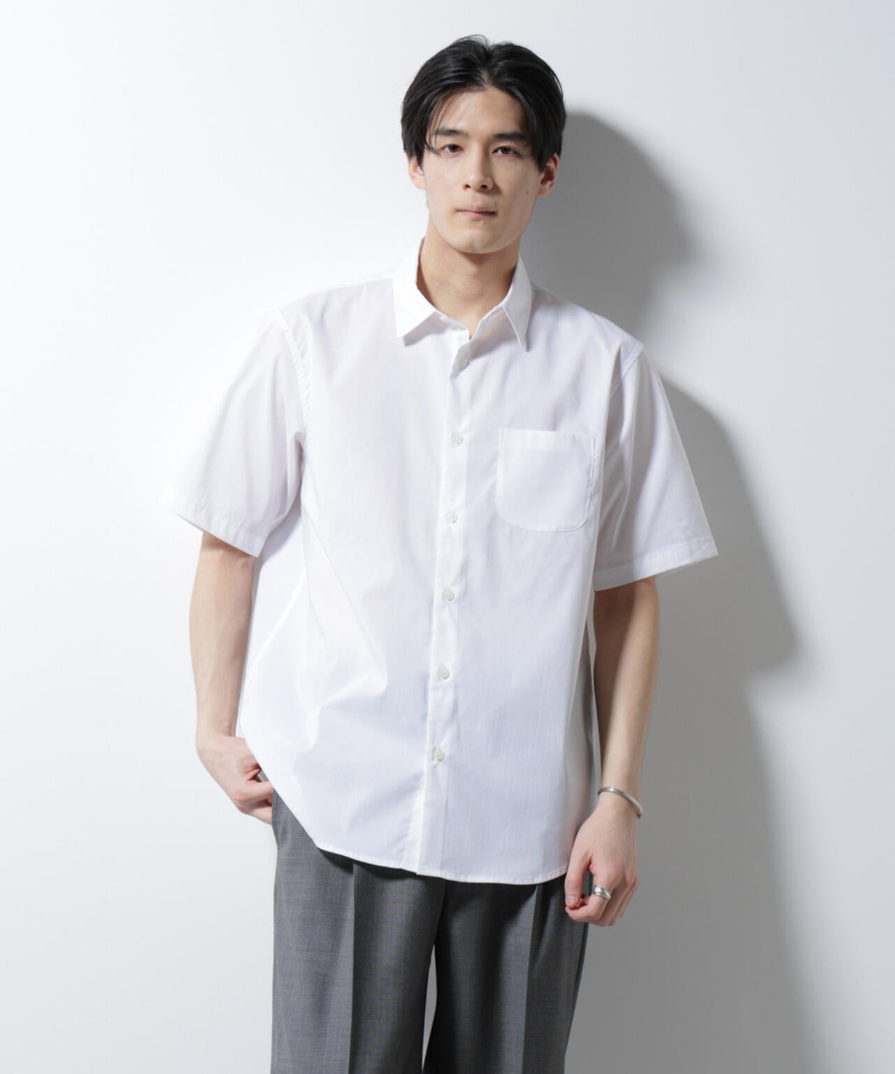 ｢ICE FLOW LINEN｣レギュラーカラーシャツ 半袖