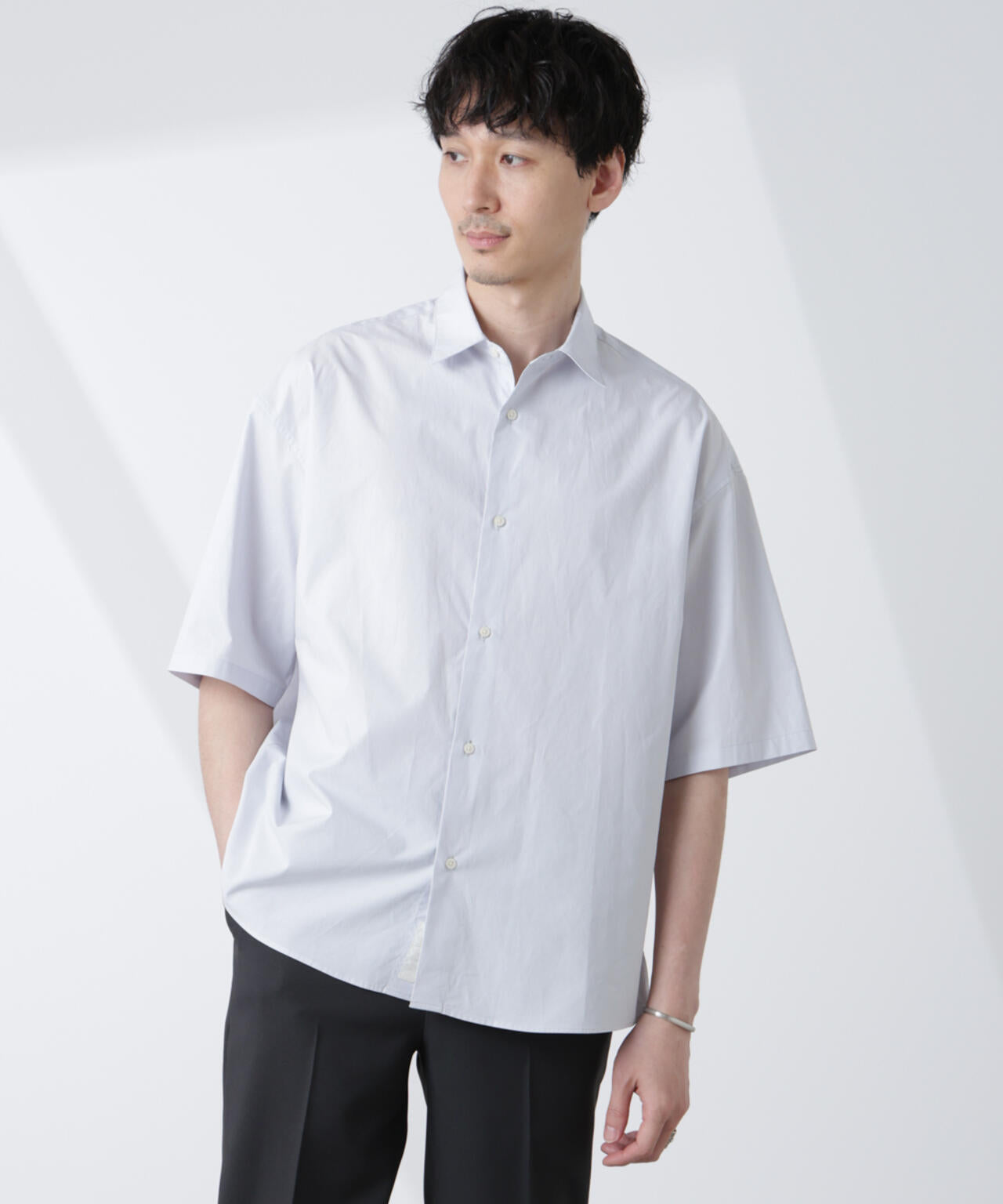 大人のワイドシャツ」レギュラーカラー 半袖 | NANO universe（ナノ