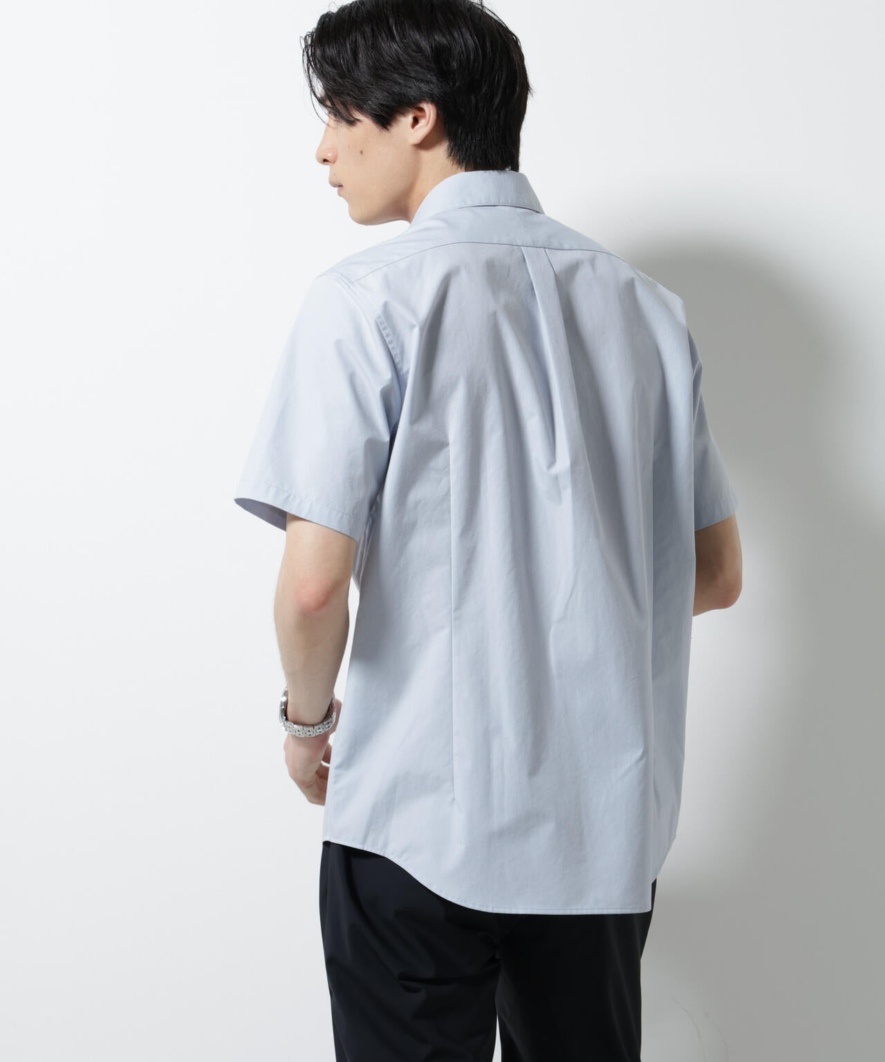 N shirt」 速乾 ホリゾンタルカラーシャツ半袖 | NANO universe（ナノ