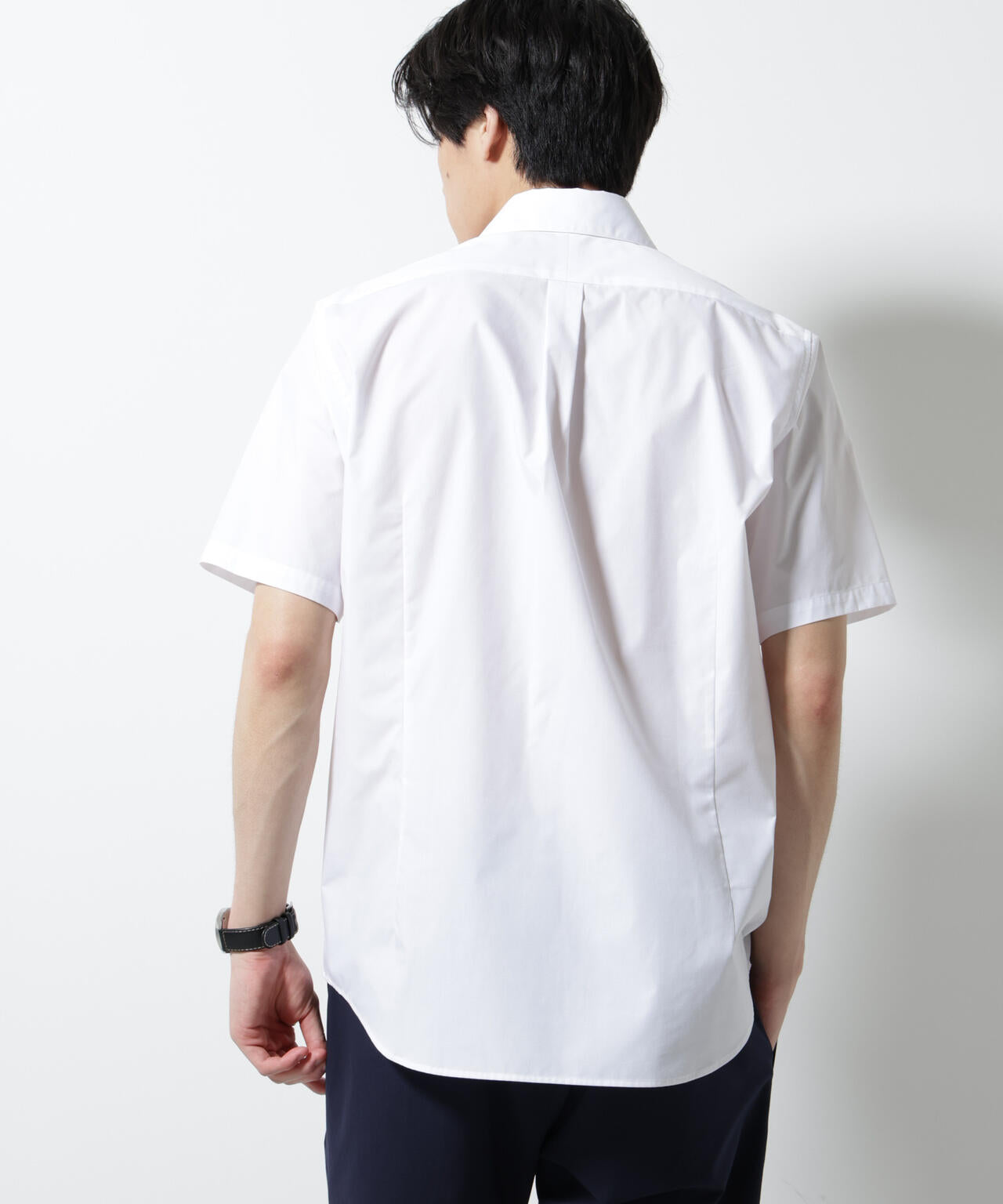 N shirt」 速乾 ホリゾンタルカラーシャツ半袖 | NANO universe（ナノ
