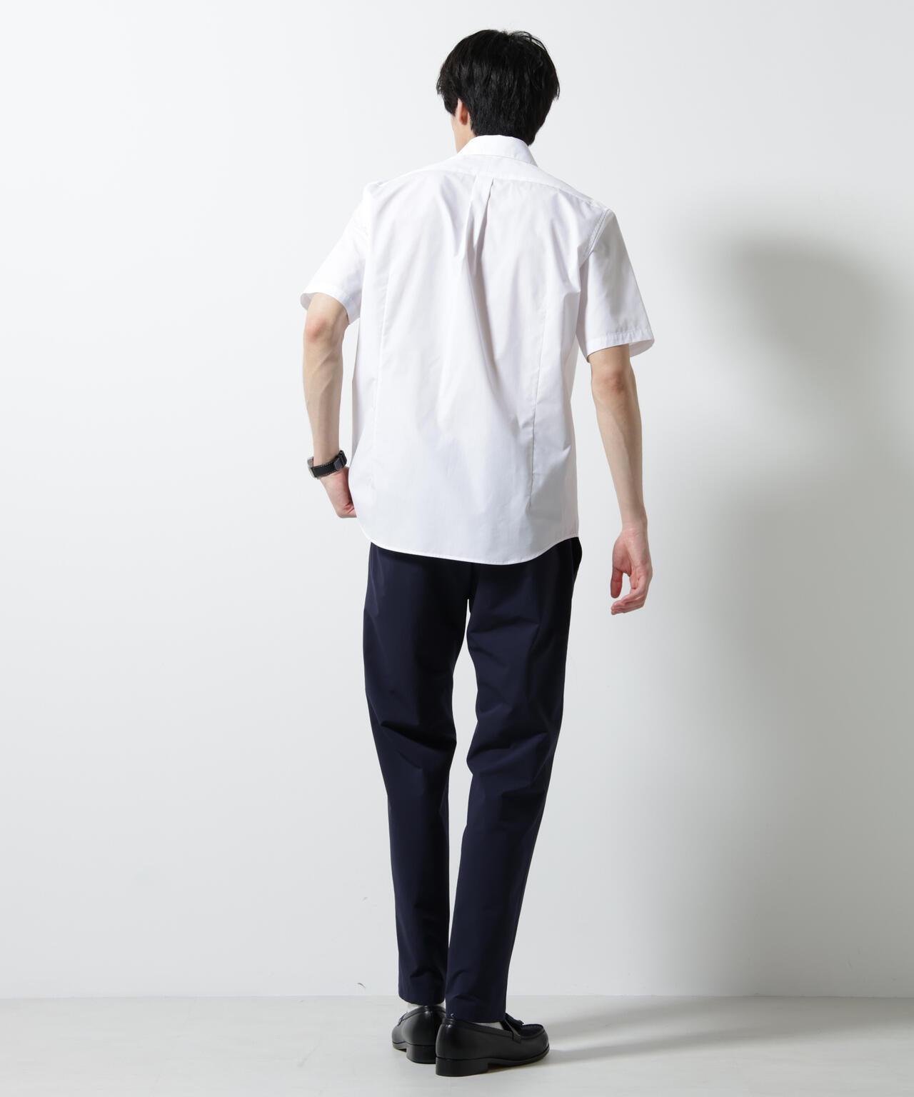 N shirt」 速乾 ホリゾンタルカラーシャツ半袖 | NANO universe（ナノ