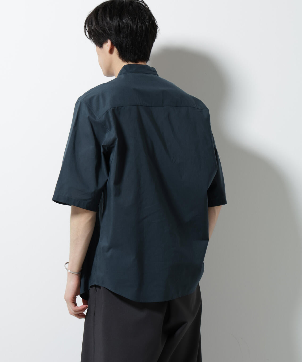 TEXBRID(R)バンドカラーシャツ 半袖