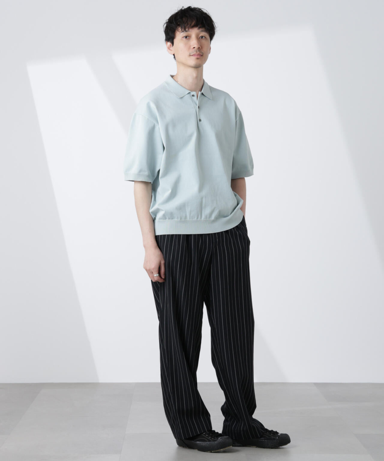 プロフみてねcotton コットン/ソロナ プレーティング 半袖ニットポロシャツ | NANO