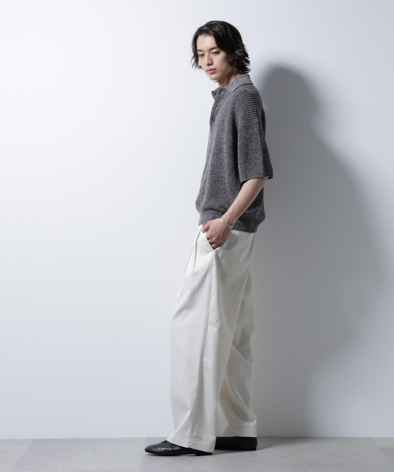 ミックスメランジニットポロ | NANO universe(ナノ・ユニバース ミックスメランジニットポロ | NANO universe(ナノ・ユニバース