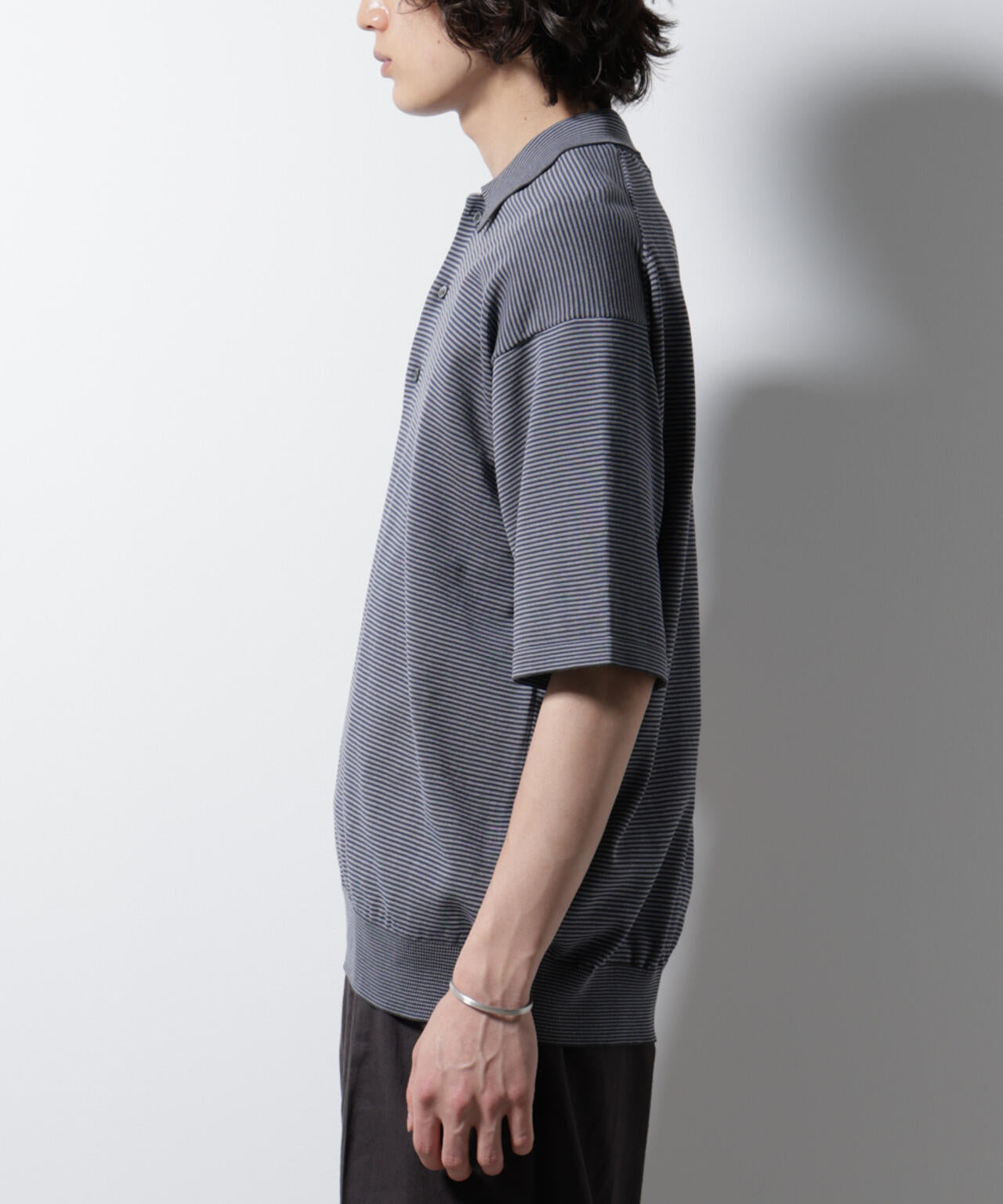 ハイゲージマイクロボーダーニットポロ | NANO universe（ナノ