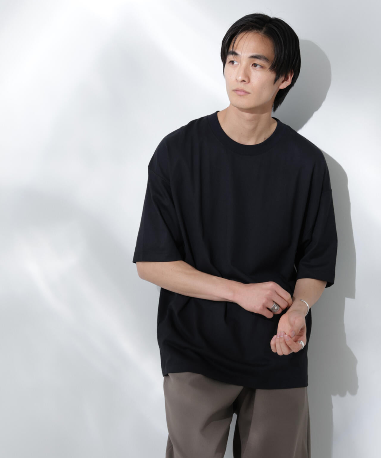 Anti Soaked(R)  汗染み防止 クルーネック ビッグシルエットTシャツ