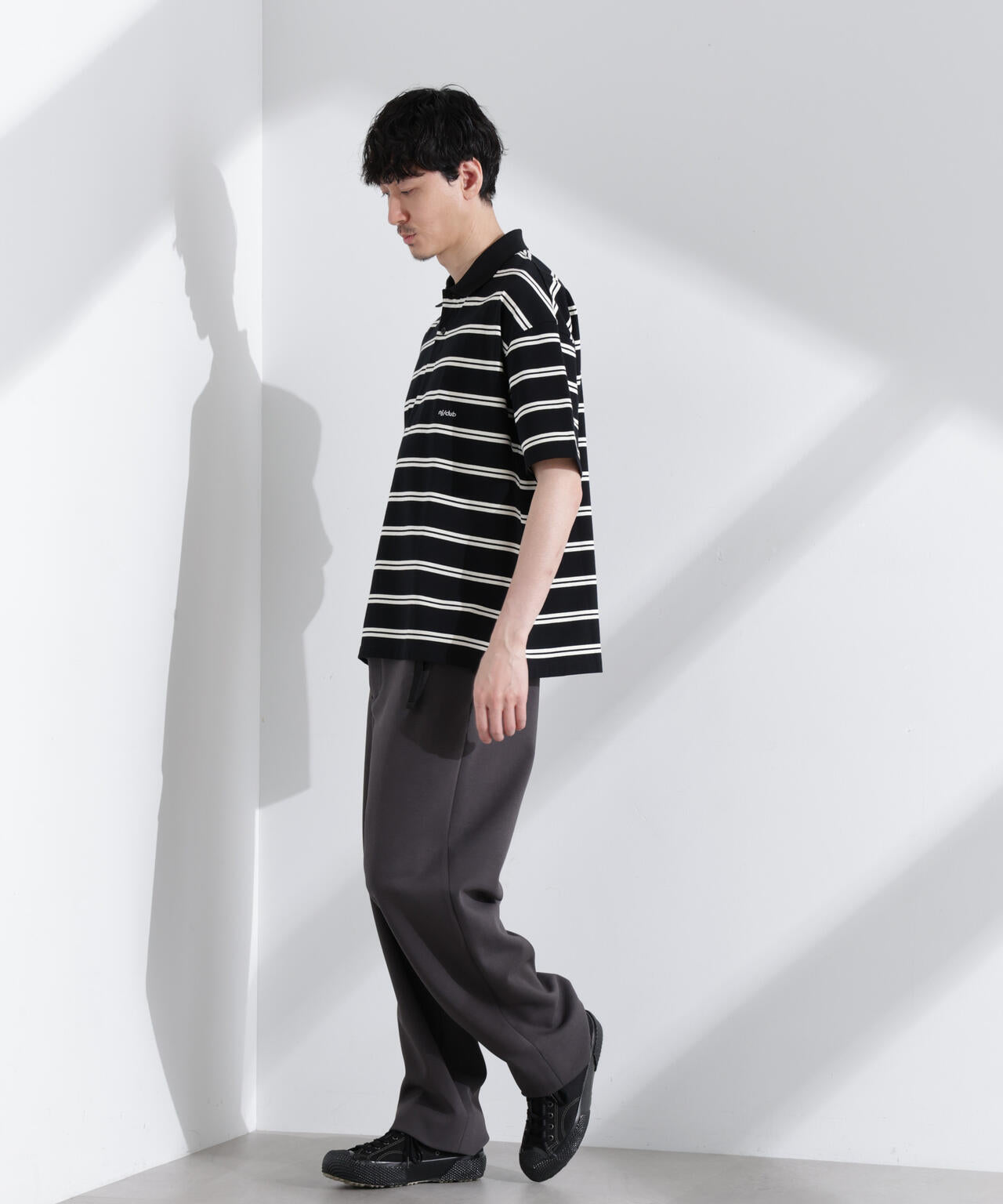 NJ/CLUB」 オーバーサイズボーダーポロシャツ | NANO universe（ナノ