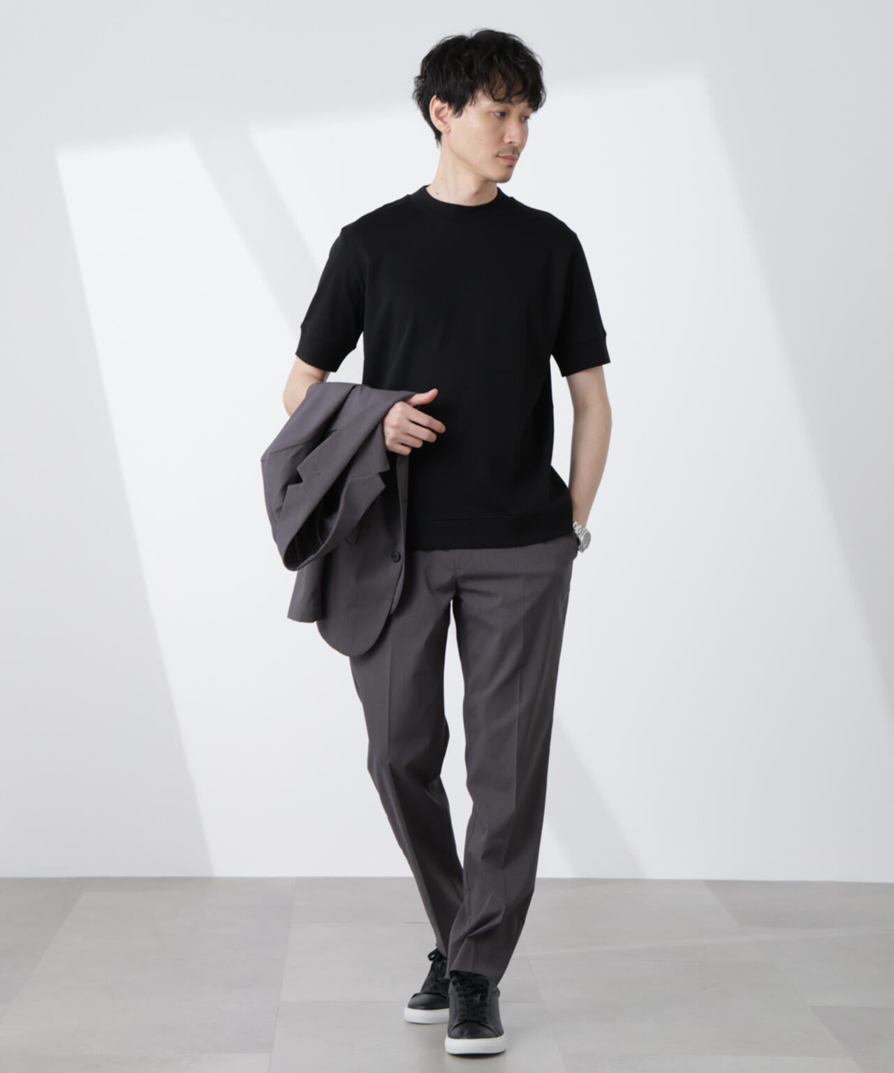 [FORMAL JERSEY]モックネックカットソー半袖