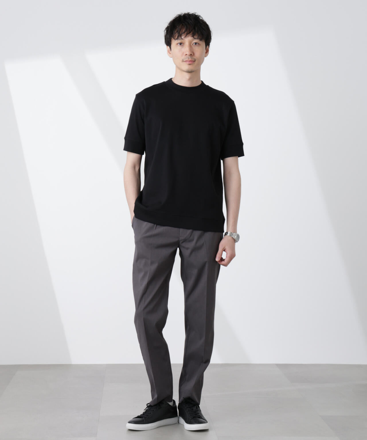 [FORMAL JERSEY]モックネックカットソー半袖