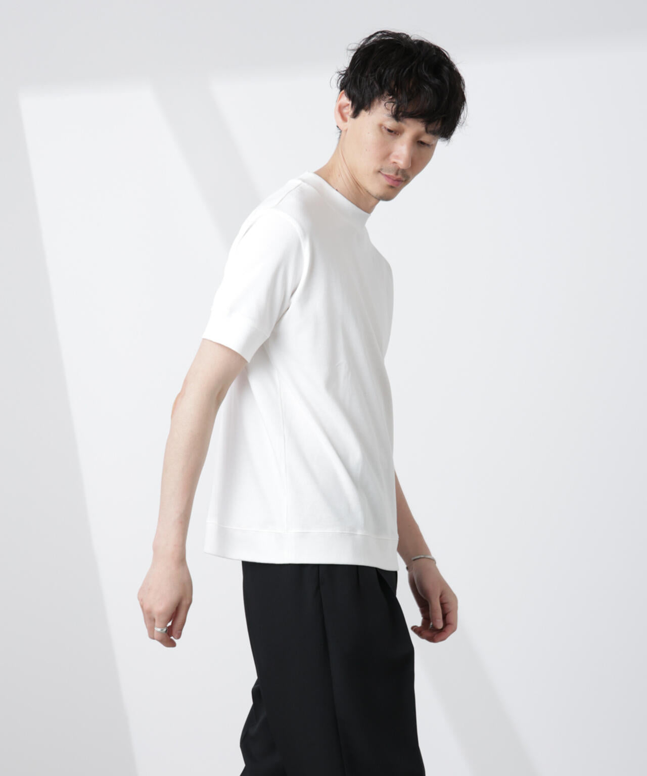 [FORMAL JERSEY]モックネックカットソー半袖