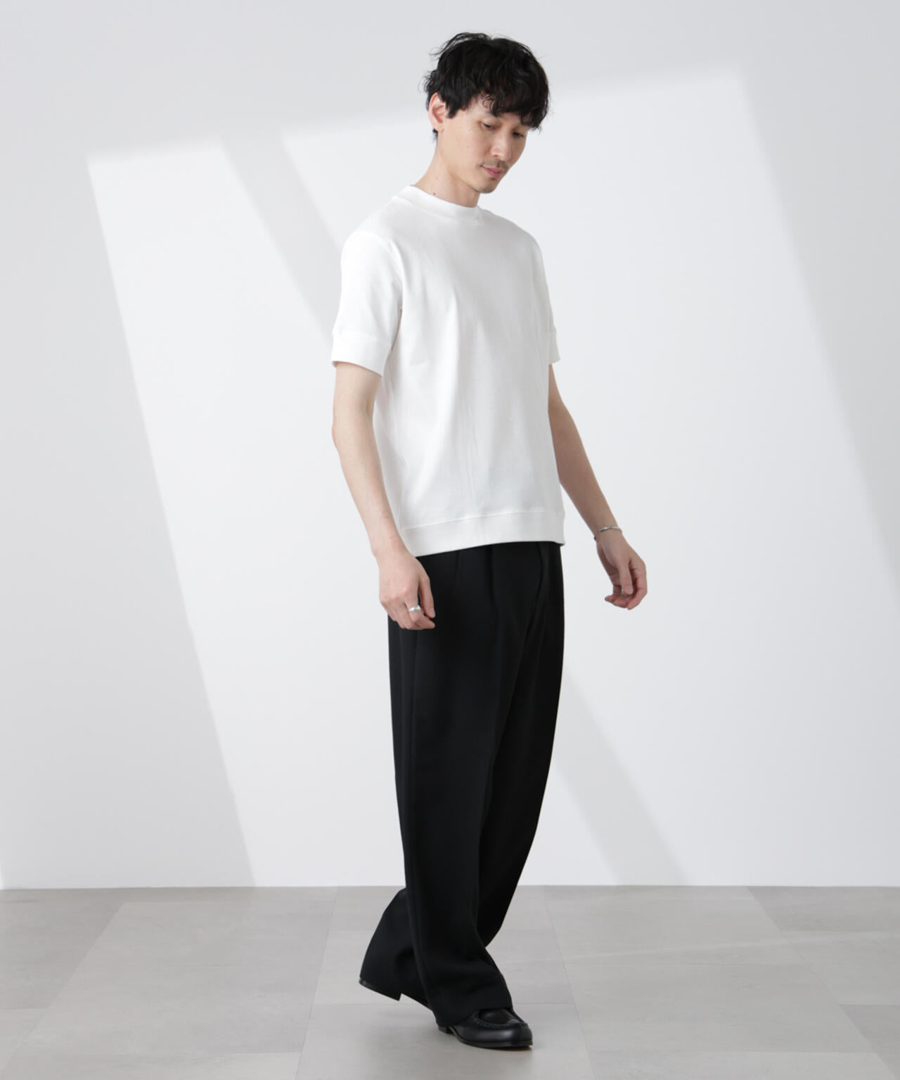 [FORMAL JERSEY]モックネックカットソー半袖