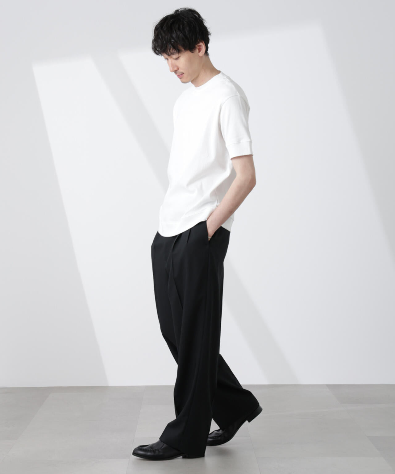 [FORMAL JERSEY]モックネックカットソー半袖
